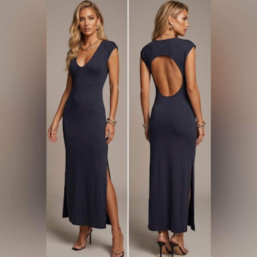 Silence + Noise Open-Back Maxi Dress | Size S